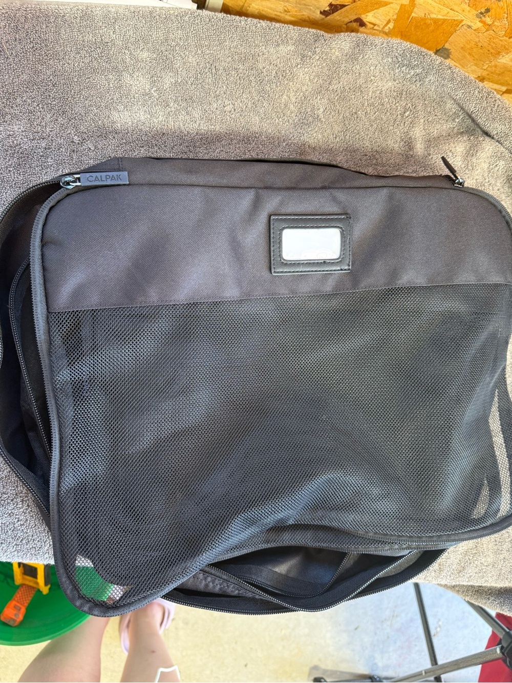 Calpak Black Mesh Toiletry Bag Travel Organizer